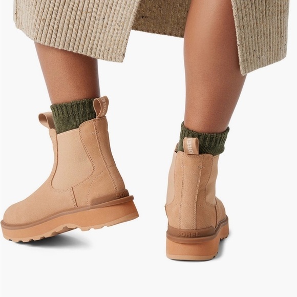 SOREL Hi-Line Heel Chelsea Boots Sz 11 Brown NWT Waterproof Suede Outdoor Women - Picture 10 of 10